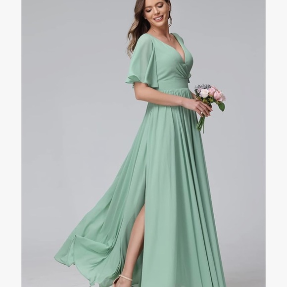 Maid of honor dress, mother of the bride, formal event dress in Navy blue - Picture 6 of 8